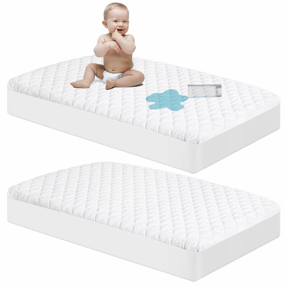 ntbay NTBAY 2-Pack Waterproof Crib Mattress Protectors – Washable