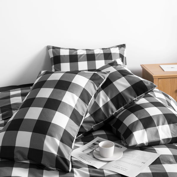 Ntbay NTBAY 3-Piece Brushed Microfiber Striped Duvet Cover Set