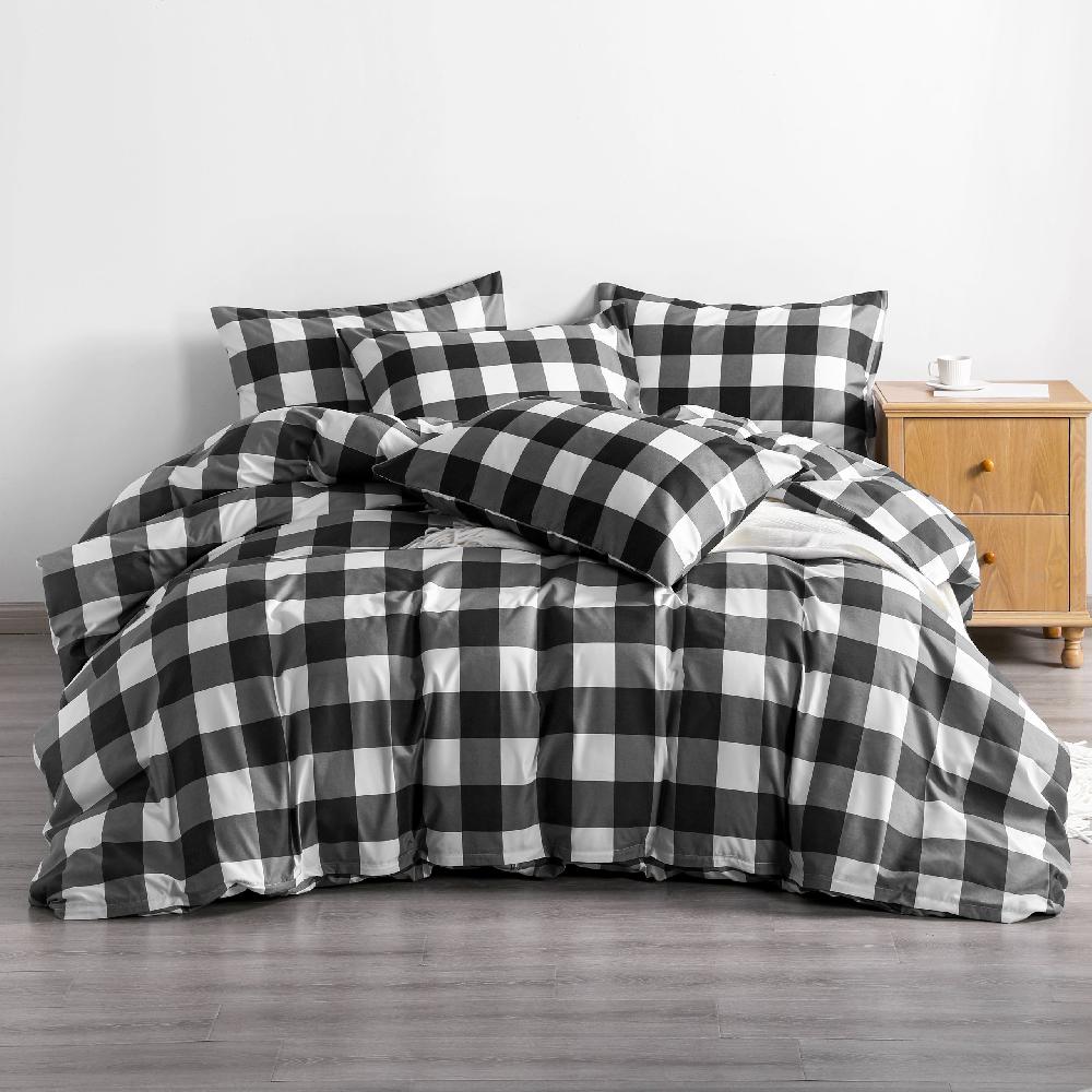 ntbay NTBAY 3-Piece Brushed Microfiber Striped Duvet Cover Set