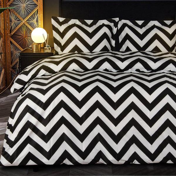 Ntbay NTBAY 3 Pieces Chevron Pattern Microfiber Duvet Cover Set