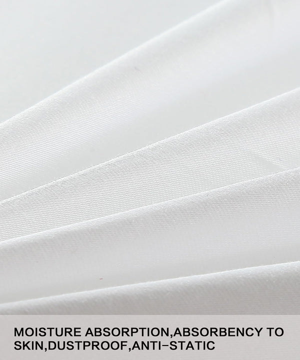 Ntbay NTBAY 5 Pieces Bedding Set Egyptian Cotton Sateen 400 Thread Count Hotel Luxury With 1 Duvet Cover 2 Pillow Cases 2 Throw Pillow Case Cushion Covers Twin White