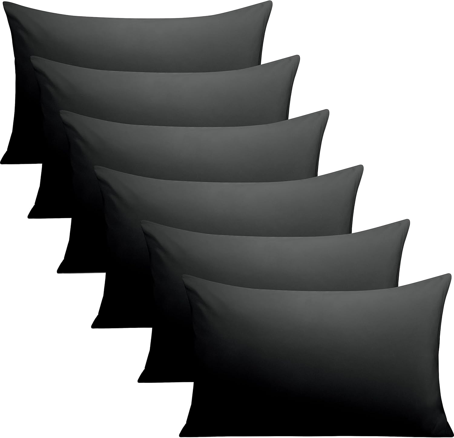 ntbay NTBAY 6 Pack Microfiber Queen Pillowcases Ultra Soft and Wrinkle Pillow Cases with Envelope Closure 20x30 Inches