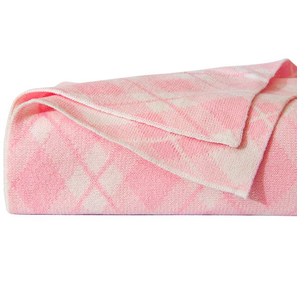 Ntbay NTBAY Cotton Cable Knit Grid Toddler Blanket – Soft & Warm