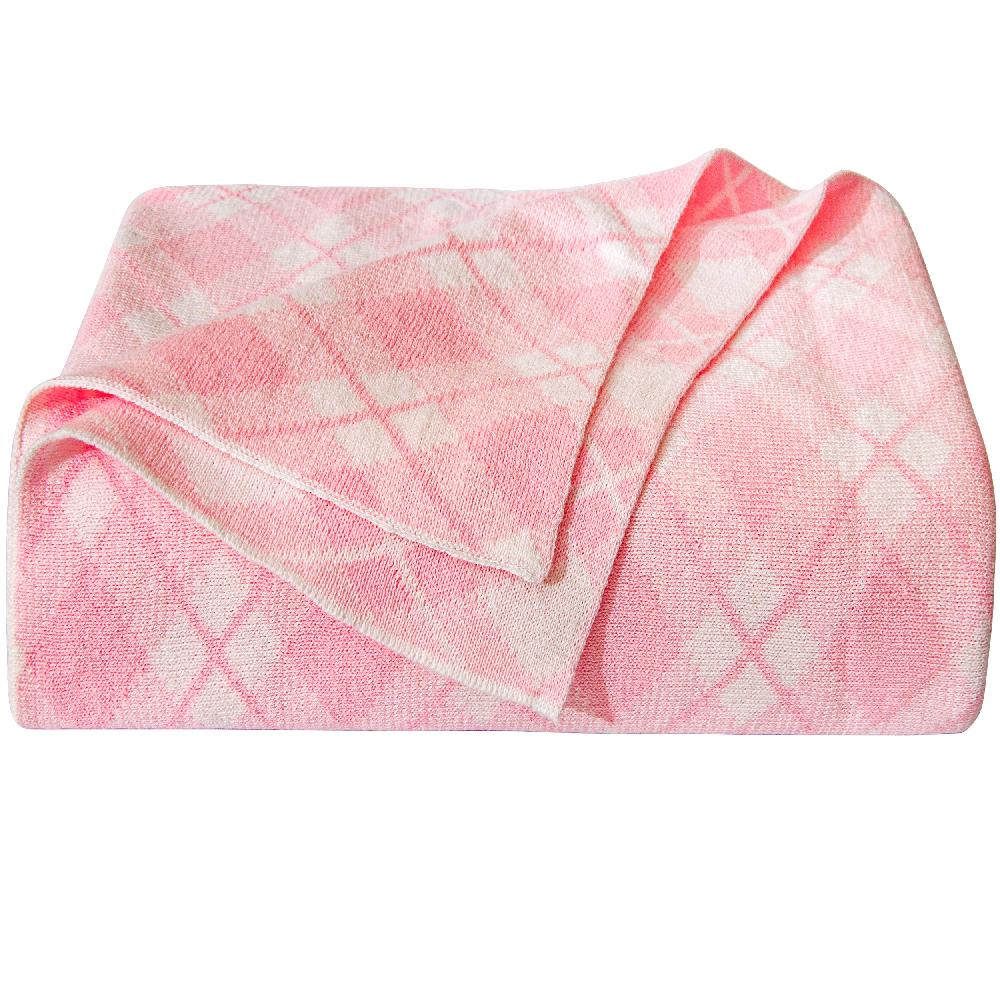 ntbay NTBAY Cotton Cable Knit Grid Toddler Blanket – Soft & Warm