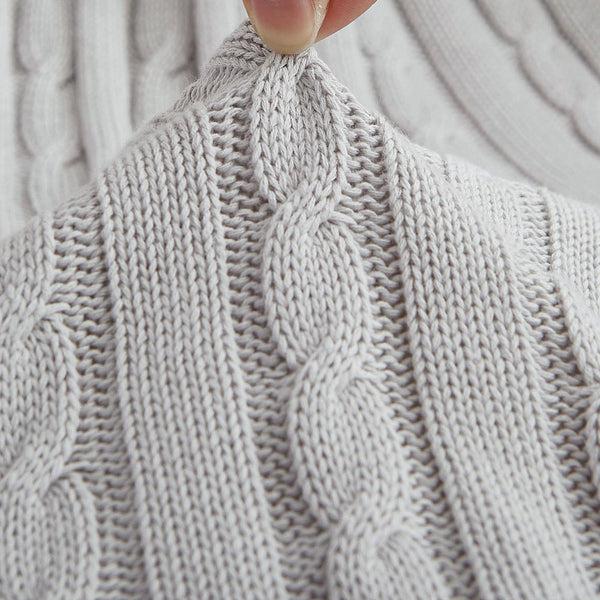 Ntbay Cotton Soft Cable Knit Blanket|NTBAY®️
