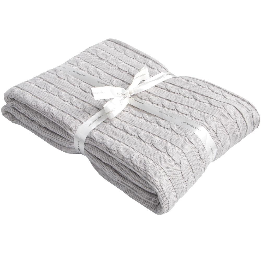 ntbay Cotton Soft Cable Knit Blanket|NTBAY®️