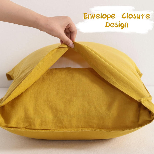 Ntbay NTBAY French Linen Pillowcases – 2-Pack Breathable & Cooling
