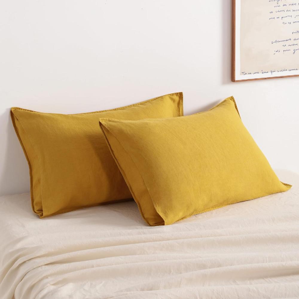 ntbay NTBAY French Linen Pillowcases – 2-Pack Breathable & Cooling