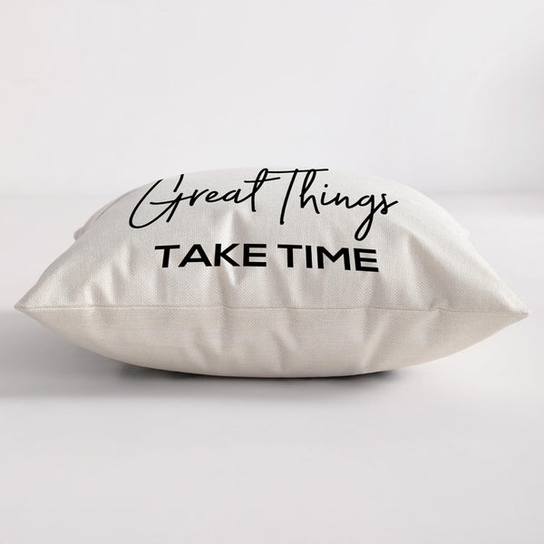 Ntbay NTBAY Inspirational Linen Throw Pillow Cover With Motivational Words For Living Room Sofa Couch Square Decorative Bed Cushion Cover 18×18 Inches