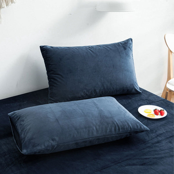 Ntbay NTBAY 2 Pack Zippered Velvet Pillowcases