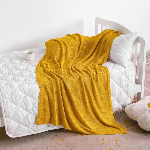 Ntbay NTBAY Bamboo Cable Knitted Toddler Blanket
