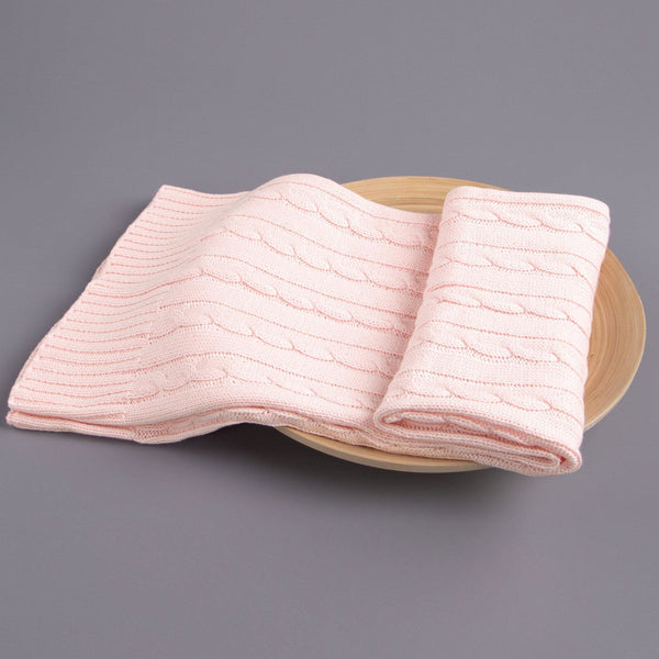 Ntbay NTBAY Cotton Cable Knitted Toddler Blanket