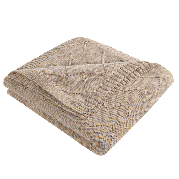 Ntbay NTBAY Soft Cotton Cable Knitted Blanket
