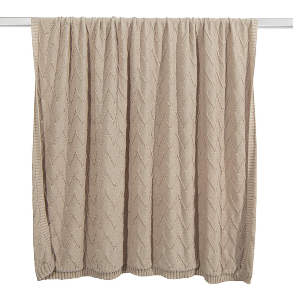 Ntbay NTBAY Soft Cotton Cable Knitted Blanket