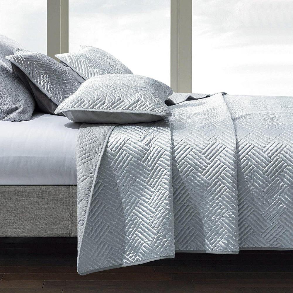 ntbay NTBAY Satin Quilt Set – Solid Color Soft & Luxurious Bedding