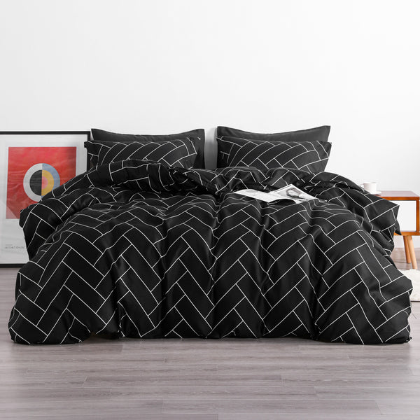 Ntbay NTBAY Twin Duvet Cover Set – Soft Microfiber Brick Print