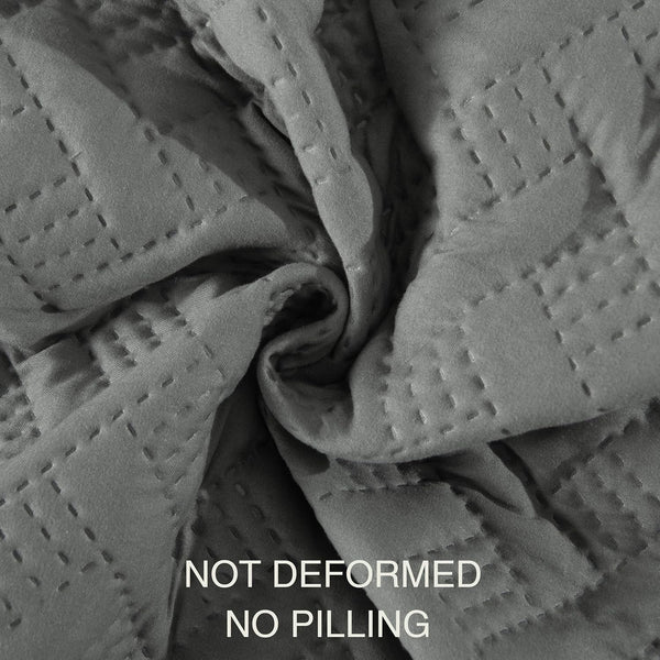 Ntbay NTBAY Twin Quilt Set 68x96 – Grey Bedspread With 1 Pillow Sham