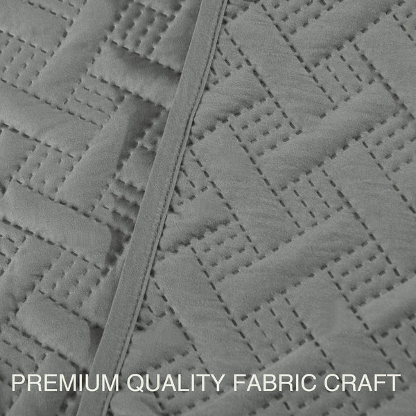 Ntbay NTBAY Twin Quilt Set 68x96 – Grey Bedspread With 1 Pillow Sham