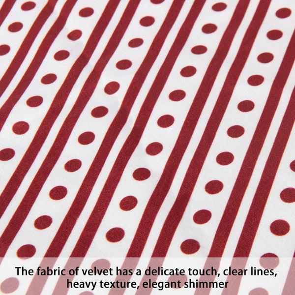 Ntbay NTBAY Velvet Throw Pillow Cover – Red & White Dotted Design (18"x18")