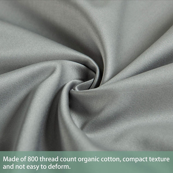 Ntbay Organic Cotton Pillow Shams – Set Of 2 Soft & Silky Sateen 800TC|NTBAY®️