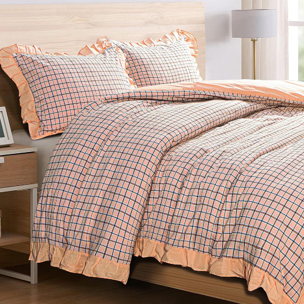 ntbay Washed Cotton Ruffled Duvet Cover Set – Soft & Breathable 3 Pieces|NTBAY®️