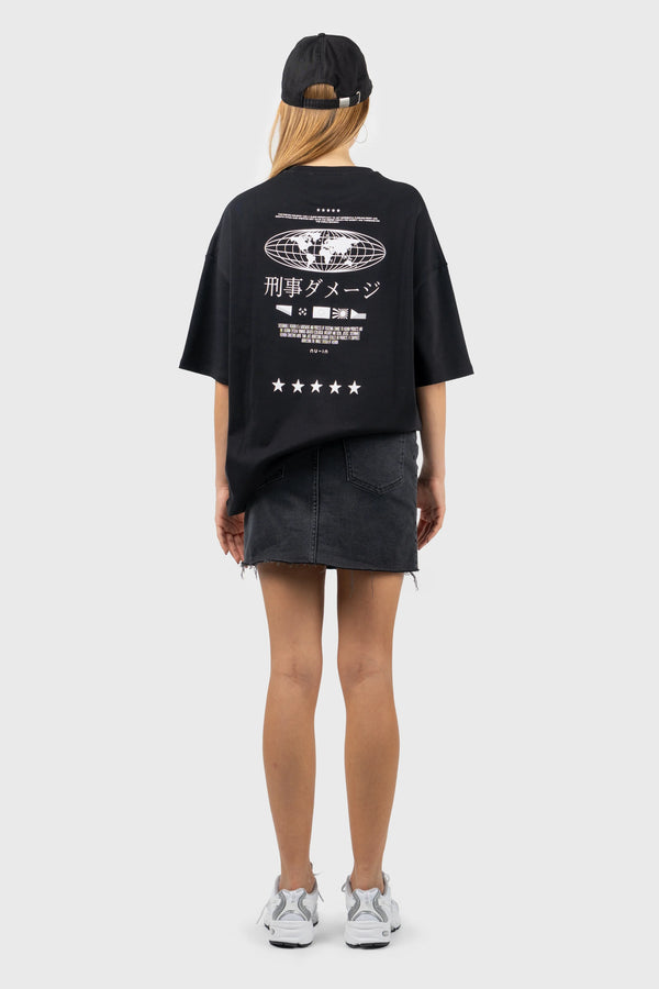 Nu In 100% ORGANIC GLOBE OVERSIZED T-SHIRT DRESS