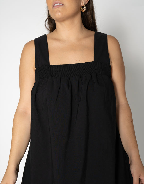 Nu In 100% ORGANIC SLEEVELESS SMOCK MINI DRESS