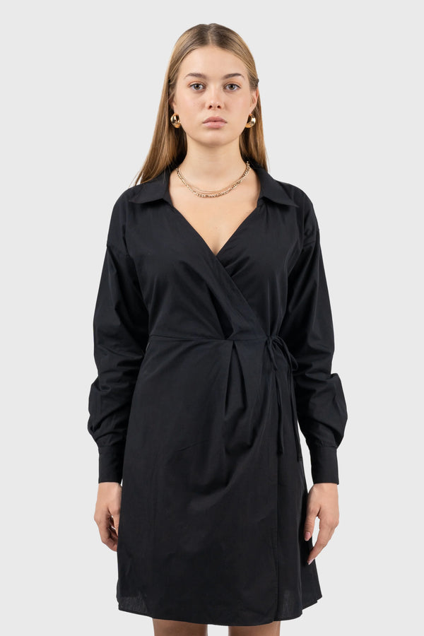 Nu In 100% ORGANIC WRAP SHIRT ABOVE KNEE DRESS