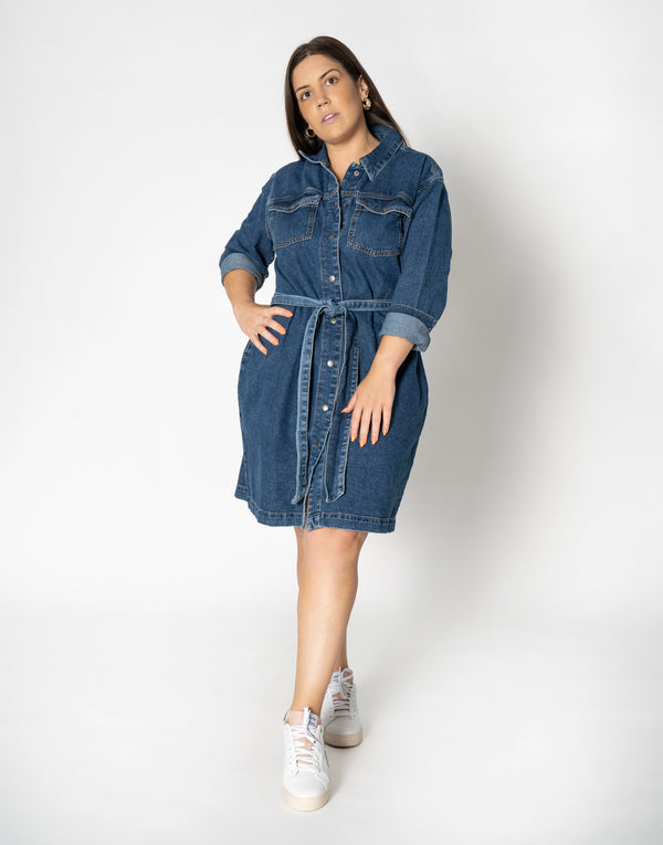nu in ABOVE KNEE DENIM DRESS