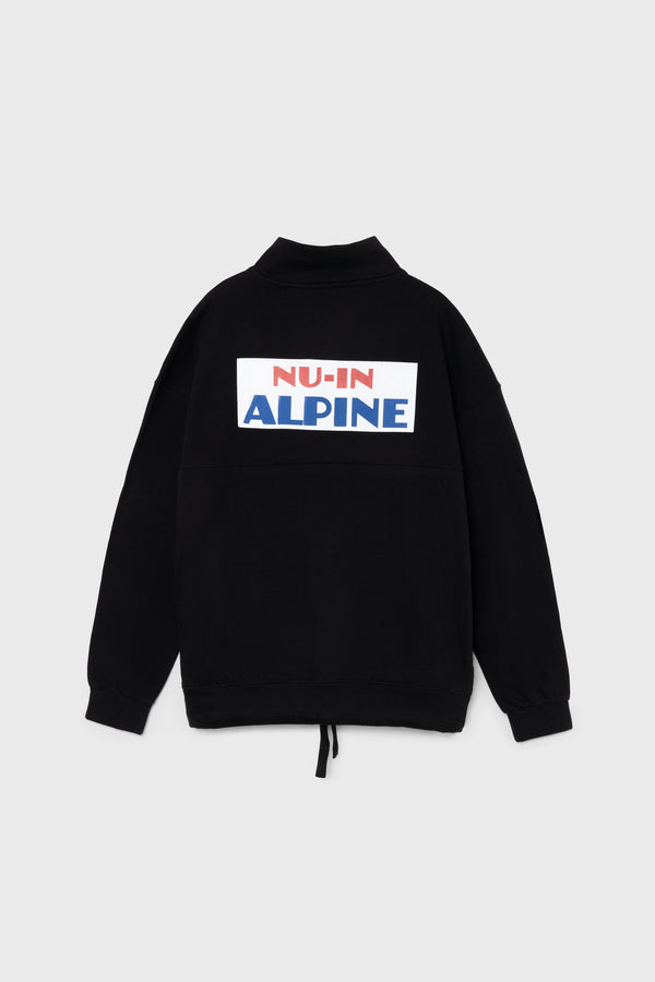 Nu In ALPINE PRINT HIGH NECK FLEECE PULLOVER