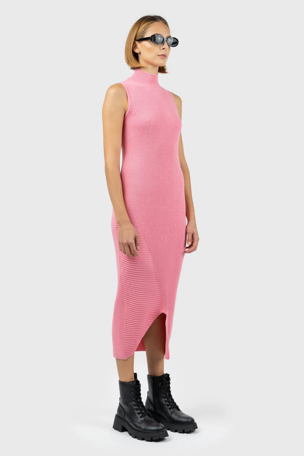 Nu In ASYMMETRIC HEM KNIT DRESS