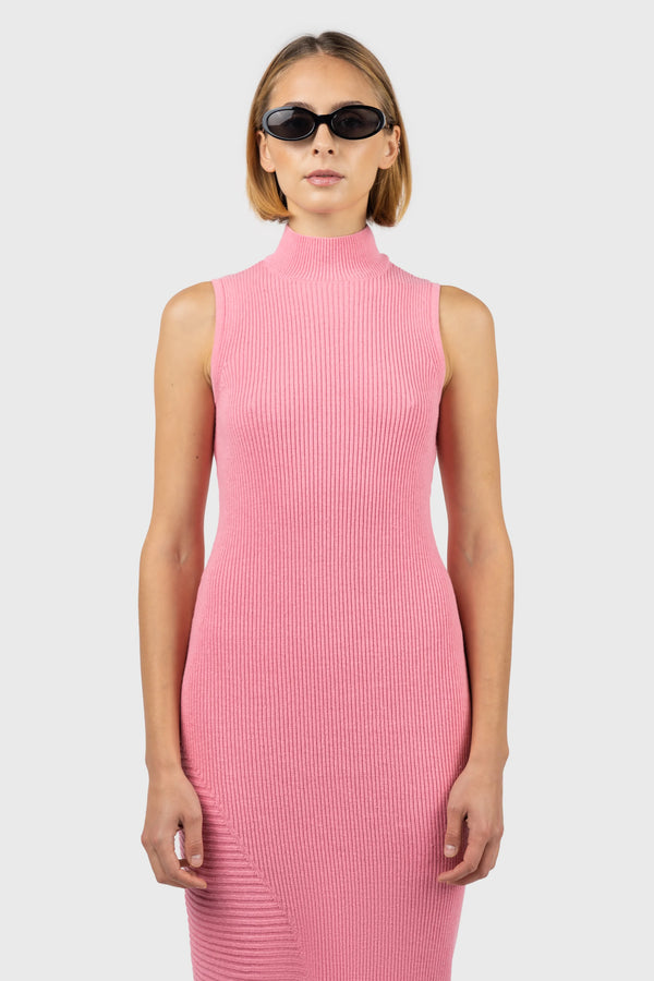 Nu In ASYMMETRIC HEM KNIT DRESS