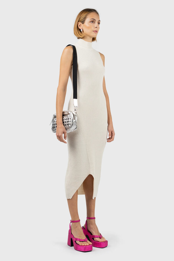 Nu In ASYMMETRIC HEM KNIT DRESS