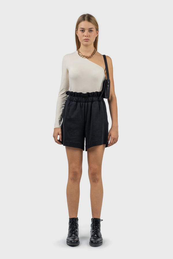 nu in ASYMMETRIC LONG SLEEVE JERSEY BODYSUIT