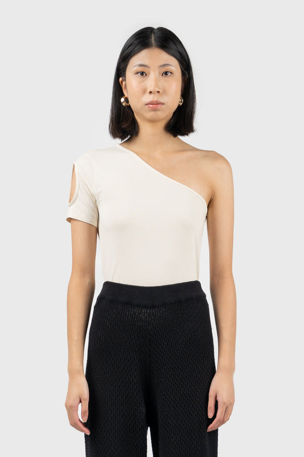 Nu In ASYMMETRIC SHORT SLEEVE JERSEY BODYSUIT