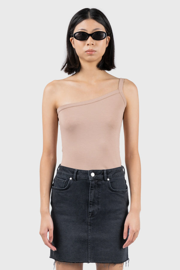Nu In ASYMMETRIC STRAP TANK TOP