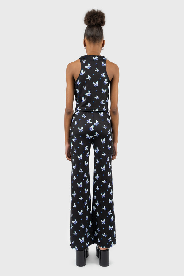 Nu In BUTTERFLY PRINT HALTERNECK TOP
