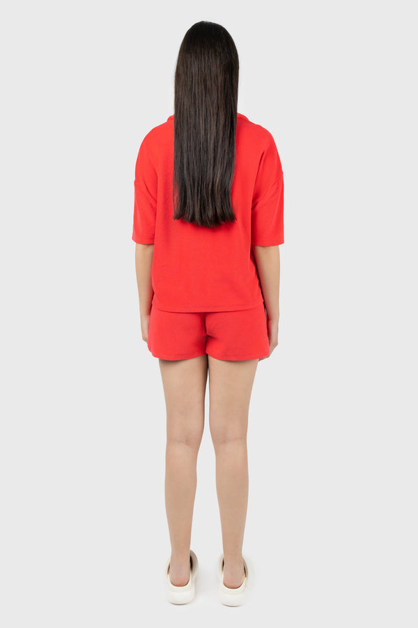 nu In BUTTON UP TOWELLING SHIRT