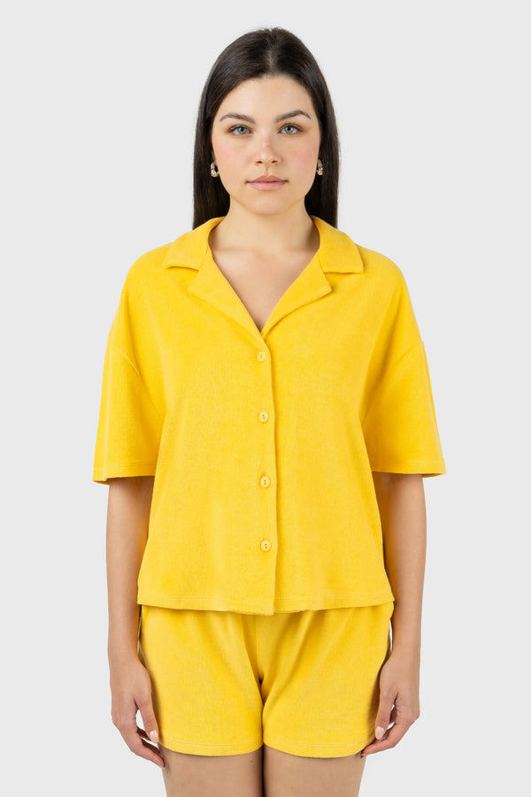 Nu In BUTTON UP TOWELLING SHIRT