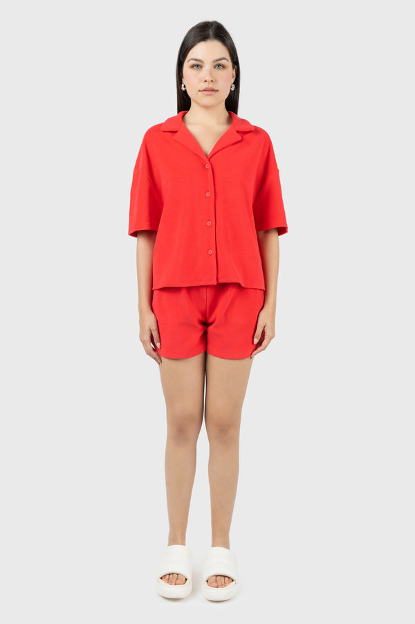 nu in BUTTON UP TOWELLING SHIRT