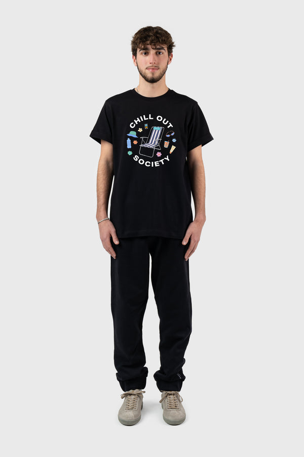 Nu In CHILL OUT SOCIETY ROLL-UP SLEEVES T-SHIRT