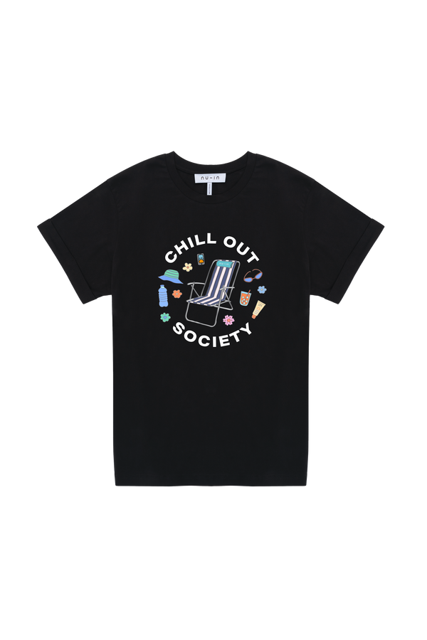 nu in CHILL OUT SOCIETY ROLL-UP SLEEVES T-SHIRT