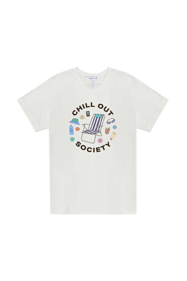 nu in CHILL OUT SOCIETY ROLL-UP SLEEVES T-SHIRT