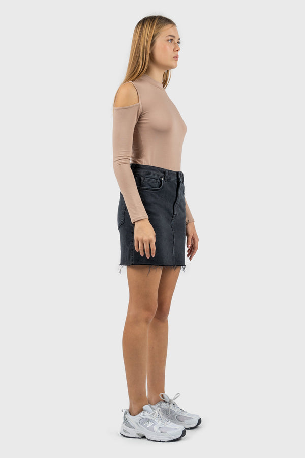 Nu In COLD SHOULDER HIGH NECK BODYSUIT