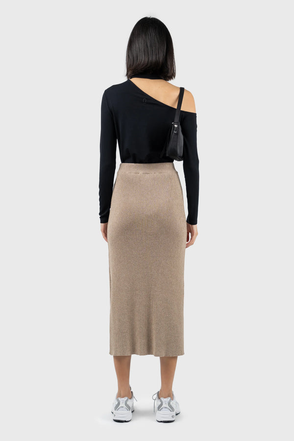 Nu In COLD SHOULDER LONG SLEEVE TOP