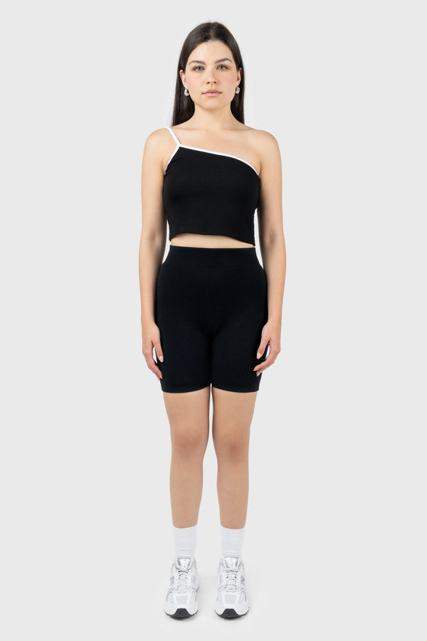 nu in CONTRAST ONE SHOULDER CAMI TOP