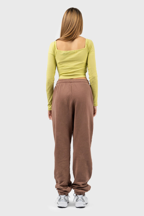 Nu In CROPPED SQUARE NECK RIB TOP