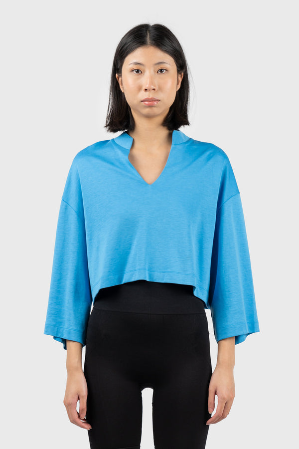 Nu In CROPPED WIDE SLEEVE SHIRT