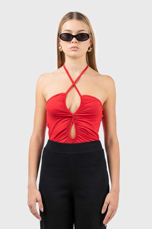 Nu In CUT OUT DETAIL HALTER NECK BODYSUIT