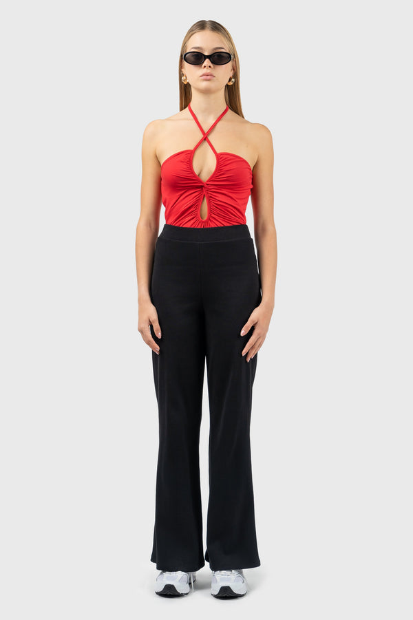 nu in CUT OUT DETAIL HALTER NECK BODYSUIT